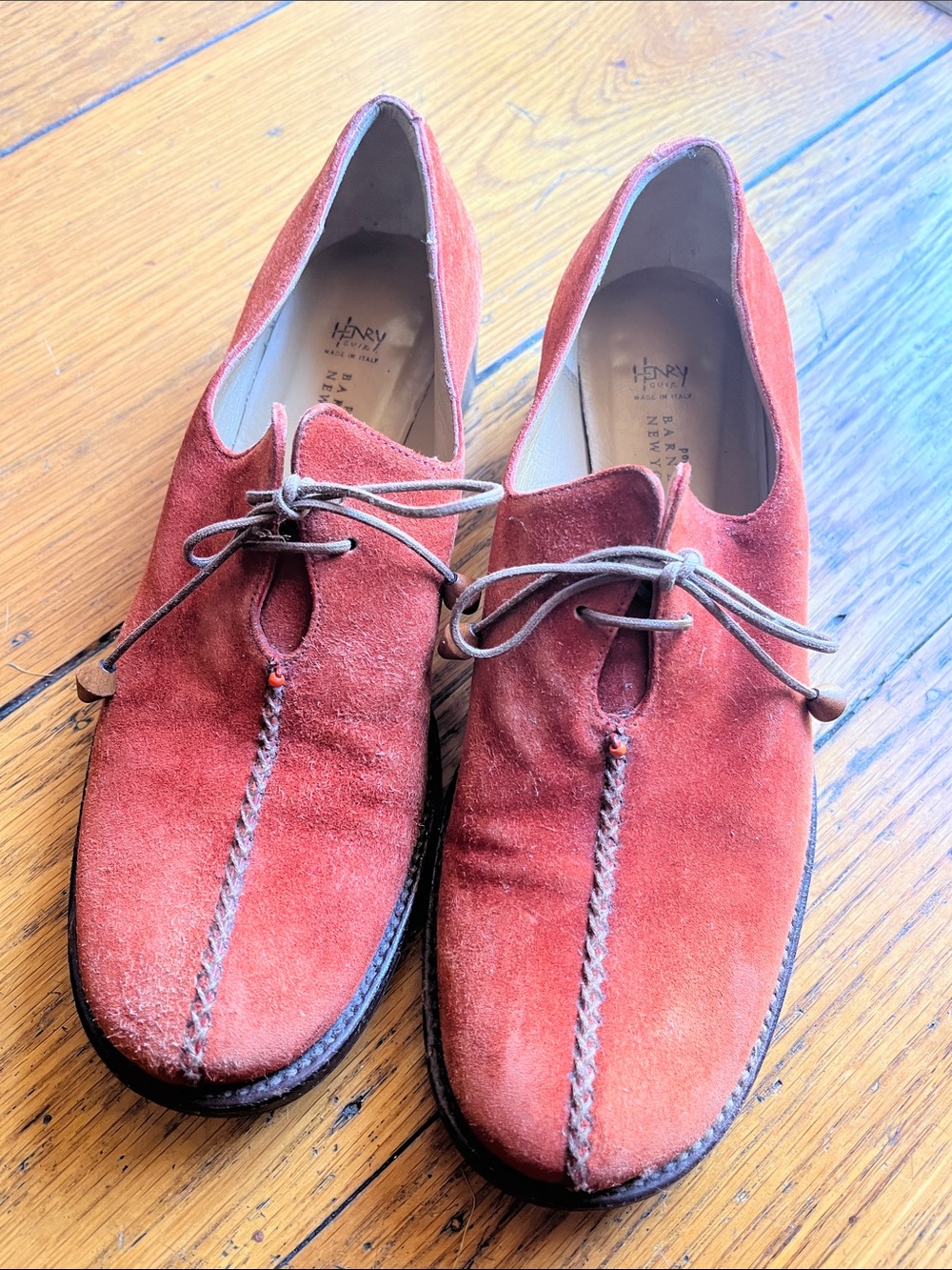 Barneys New York Red Suede Chukka Boots